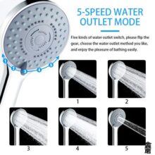 ראש מקלחת איכותי עם 5 מצבים