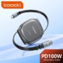 כבל מתכוונן מהיר Type-C 100W