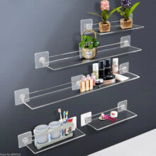 מדף שקוף לקיר ללא קידוח