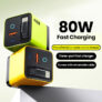 מטען GaN מהיר 80W עם כבל Type-C