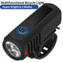 פנס קדמי לאופניים עם תאורת LED