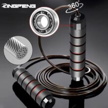 חבל קפיצה מקצועי עם מסבים לכושר