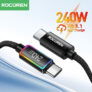 כבל טעינה USB-C מהירה עם RGB